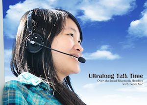 Over The Head Boom Mic Bluetooth Noise-Canceling Headset For Trucker Drivers