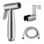 Gadgets: Stylish Stainless Steel Bathroom Set – Matte Bidet + Polished Hose + Two-Color Shower Head