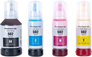 Epson 502 Compatible Ink Bottles – BK/C/M/Y & Full Set