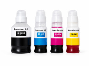 Cartridge Canon: Canon GI-60 Compatible Ink Bottles – BK/C/M/Y & Full Set