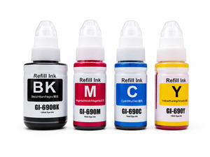 Cartridge Canon: Canon GI-690 Compatible Ink Bottles – BK/C/M/Y & Full Set