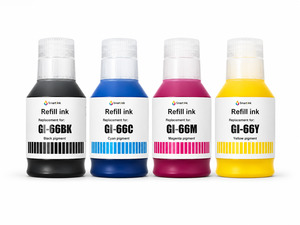 Canon GI-66 Compatible Pigment Ink Bottles – BK/C/M/Y & Full Set
