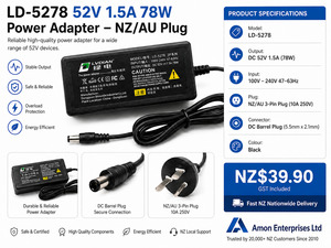 Android Tv Box: LVDIAN LD-5278 52V 1.5A 78W DC Power Adapter – NZ/AU Plug
