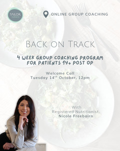 Accessories: Back On Track - 4 week Bariatric Group Coaching Program - October