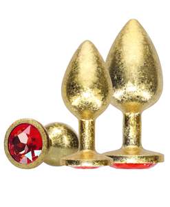 Anal Toys: Ouch Milan Metal Butt Plug Set Gold