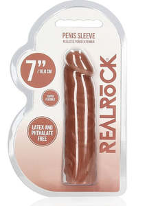 Penis Sleeves: Realrock Penis Sleeve 7" Tan
