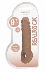 Penis Sleeves: Realrock 8" Penis Sleeve Tan