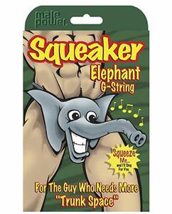 Male Power Elephant Squeaker G-String Red O/S