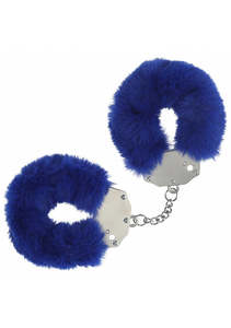 Cuffs: Ouch Fluffy Handcuffs Navy