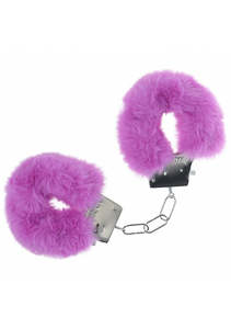 Cuffs: Ouch Fluffy Handcuffs Purple