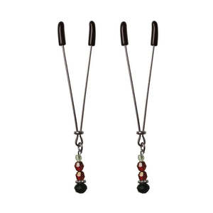 Nipple Clamps: Sportsheets Ruby Black Nipple Clips