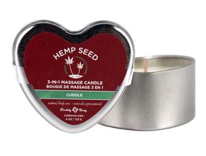 Massage: Earthly Body Hemp Seed Massage Candle 4oz - Cuddle