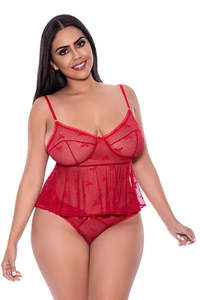 Bra Sets: Exposed With Love Camisole & Cheeky Panty Set 2XL
