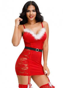 Chemise: Oh Yeah Sexy Christmas Chemise & G string 5XL - S90782