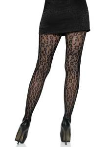 Leg Ave Leopard Net Tights OS - 9716