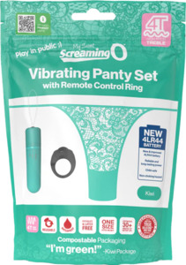 Panties: Screamimg O Vibrating Panty Set Kiwi