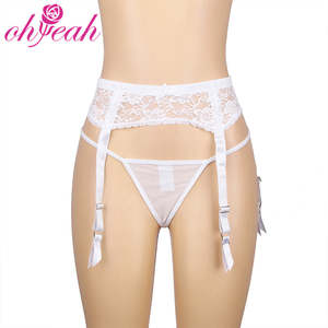 Oh Yeah Garter Panty P5201-2 - White - XL