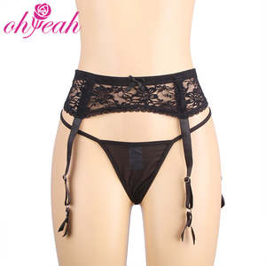 Panties: Oh Yeah Garter Panty P5201-1 - Black - XL