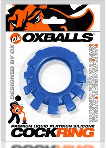 Blue Ox: Oxballs Cock-Lug Silicone Comfort Cockring - Blue