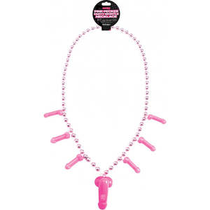 Pink Pecker Party Whistle Necklace