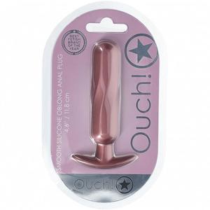 Ouch Oblong Anal Plug 4.6" Rose Gold