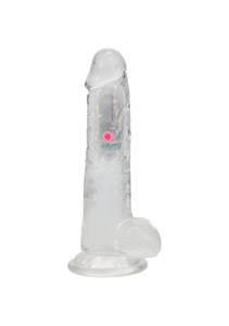 Shots Realrock 8" Cock/Dildo with Balls Remote Control LED