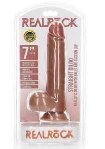 Realrock: Realrock Straight 7" Dildo Tan