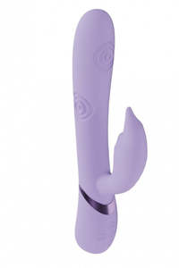 Vive Pallina Rechargeable VIbrating and Tapping Beads Rabbit Lavender