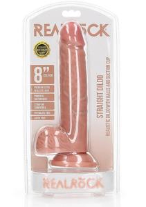 Realrock 8" Cock With Balls - Regular Straight - Flesh