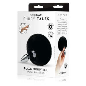 Whipsmart Black Bunny Tail Butt plug