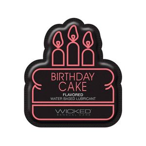 Flavoured: Wicked Aqua Birthday Cake Flavoured Lube Sachet 3ml