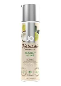 Massage Oils: JO Naturals Coconut & Lime Massage Oil 120ml
