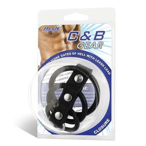 Cock Cages: Blueline C&B 3 Ring Silicone Gate Hell w Lead