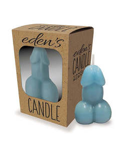 Lubes Essentials: Eden Candle Penis Blue