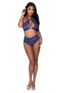 Bra Sets: Exposed Berrylicious Lace Up Set Large