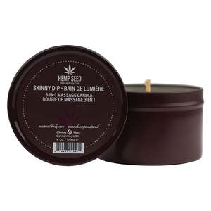 Earthly Body 3-in-1 Hemp Seed Skinny Dip Massage Candle 6oz