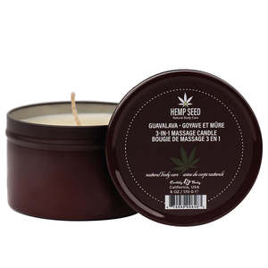 Lubes Essentials: Earthly Body 3-in-1 Hemp Seed Guava Massage Candle 6oz