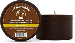 Lubes Essentials: Earthly Body 3-in-1 Hemp Seed Nag Champa Massage Candle 6oz