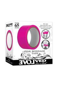 Restraints: Evolved Bondage Tape 65 Foot Pink