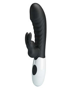 Vibrators: Pretty Love Naughty Bunny Rabbit Vibrator Black