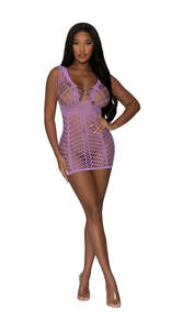Dresses: Seamless Crisscross Mini Dress OS Lavender S159
