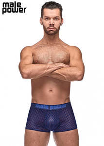 Mens Underwear: Male Power Diamond Mesh Mini Short Navy XL - 145264