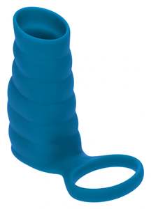 Cock Rings: Levelz Vibrating Ribbed Silicone Cock Sleeve & Ball Ring