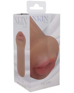 Xkin Raw The Grip Mouth Stroker in Tan