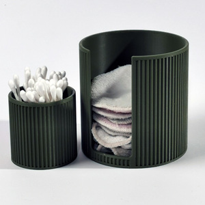 Home Decor: Cotton Bud Holder & Makeup Pad Container Bathroom Set (Tohu Collection)