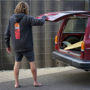 "245 Taillight" Hoodie – Built for the Garage