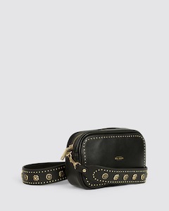 Sol Sana: CAMERA BAG BLACK/GOLD