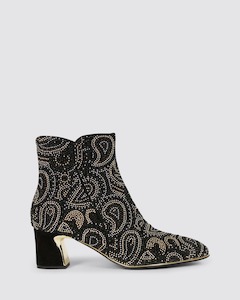 Boots Heels: JAKARTA BLACK PAISLEY