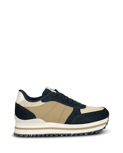 Woden: RONJA PLATEAU PLATFORM SNEAKERS NAVY MULTI