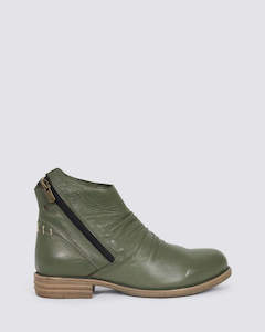 DEMI ANKLE BOOTS KHAKI LEATHER